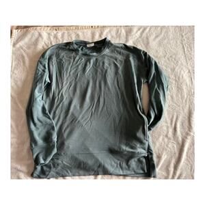 Sage Collective Relaxed crew neck Sweatshirt Green Long Sleeve Size L athleisure